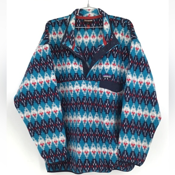 Patagonia Men's Multicolor Synchilla Long Sleeve Pullover Sweater - Size XL